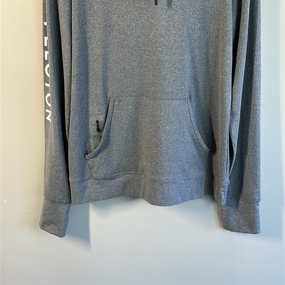 Peloton Womens Pullover Heather Grey Hoodie Sweatshirt Size Large Thumb Holes - Picture 4 of 12
